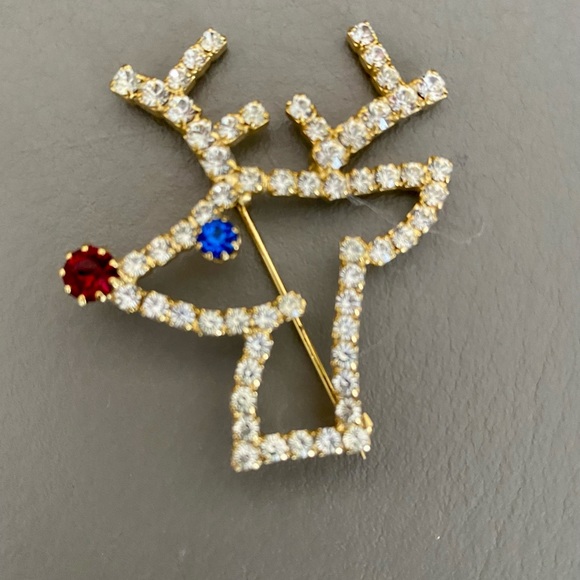 Rhinestone Christmas brooches - Picture 3 of 5
